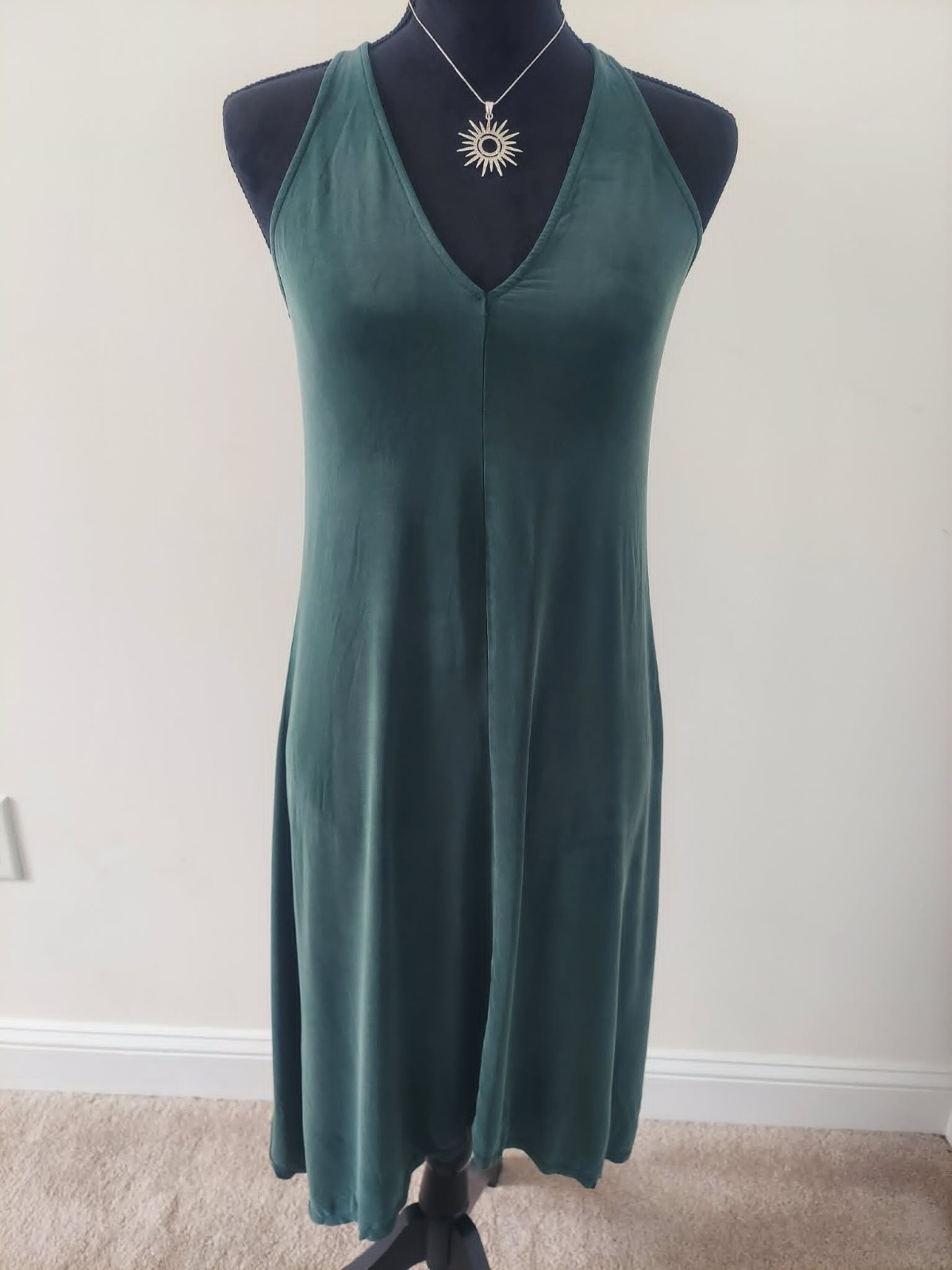 Dolan Left Coast Collection Handkerchief Dress Womens XS Green V-Neck 171335P