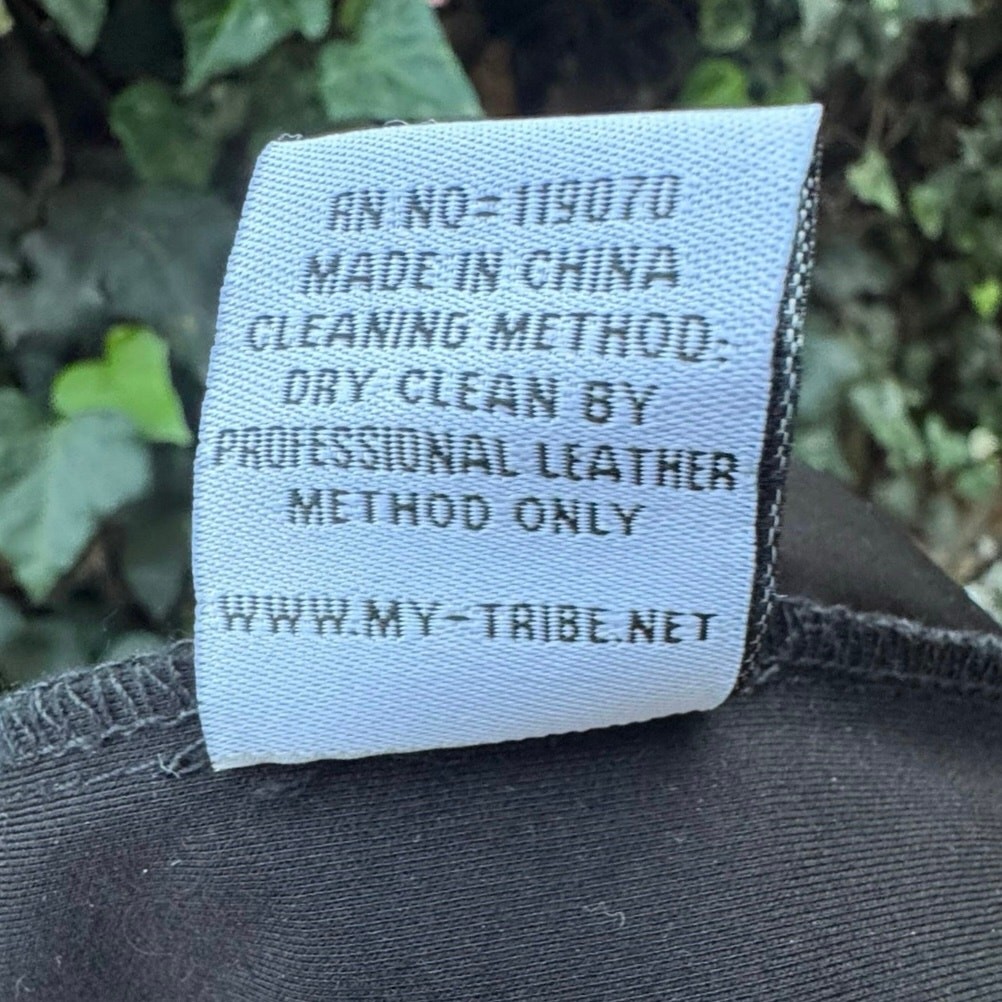 NWT My Tribe Mini Dress, Black Leather Shell, Stretch, Keyhole Round Neckline