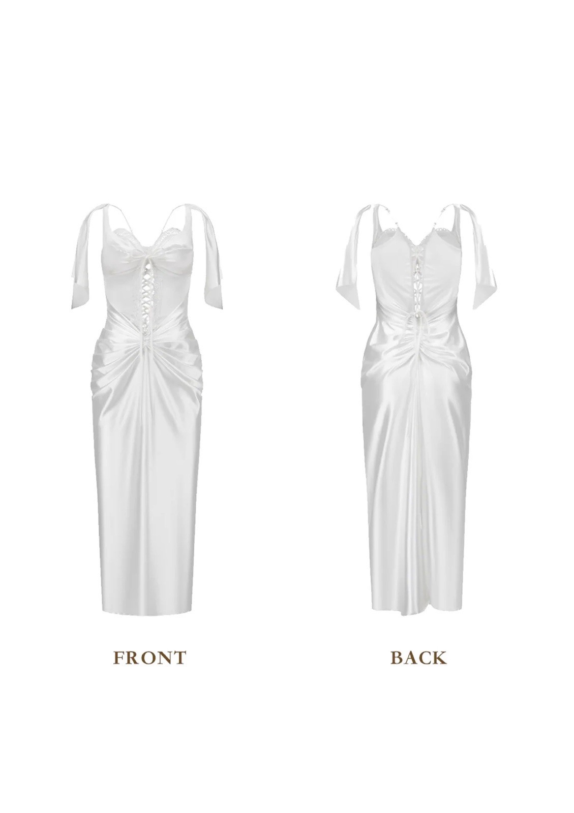 Lacemade White Satin St. Phoenix Corset Dress Size 0XL -RUNS SMALL