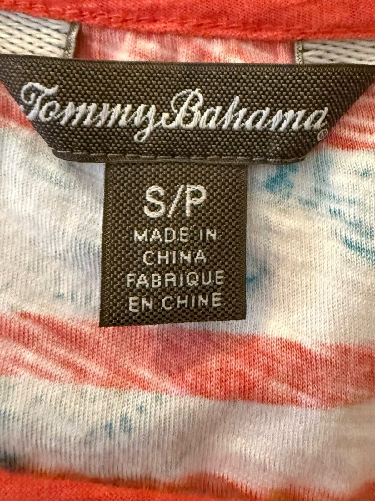 Tommy Bahama Coral, White & Light Blue Striped Tank Dress 100% COTTON
