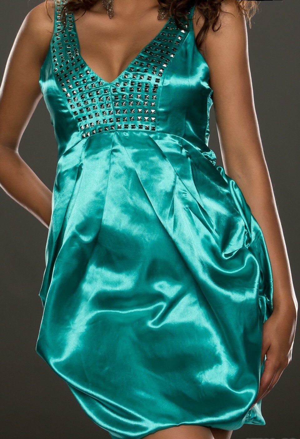SeXy Miss women’s glitter studded satin mini dress girly trend dress 34/36/38 smara