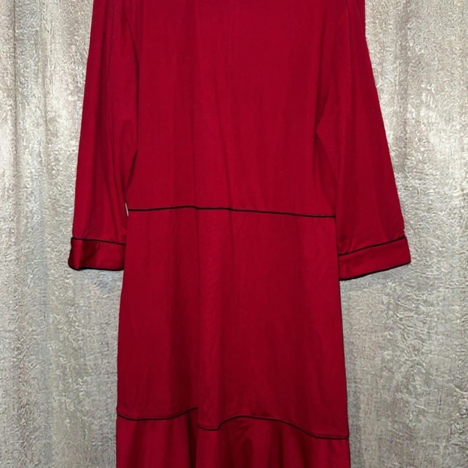Elegant Red Long Sleeve Dress