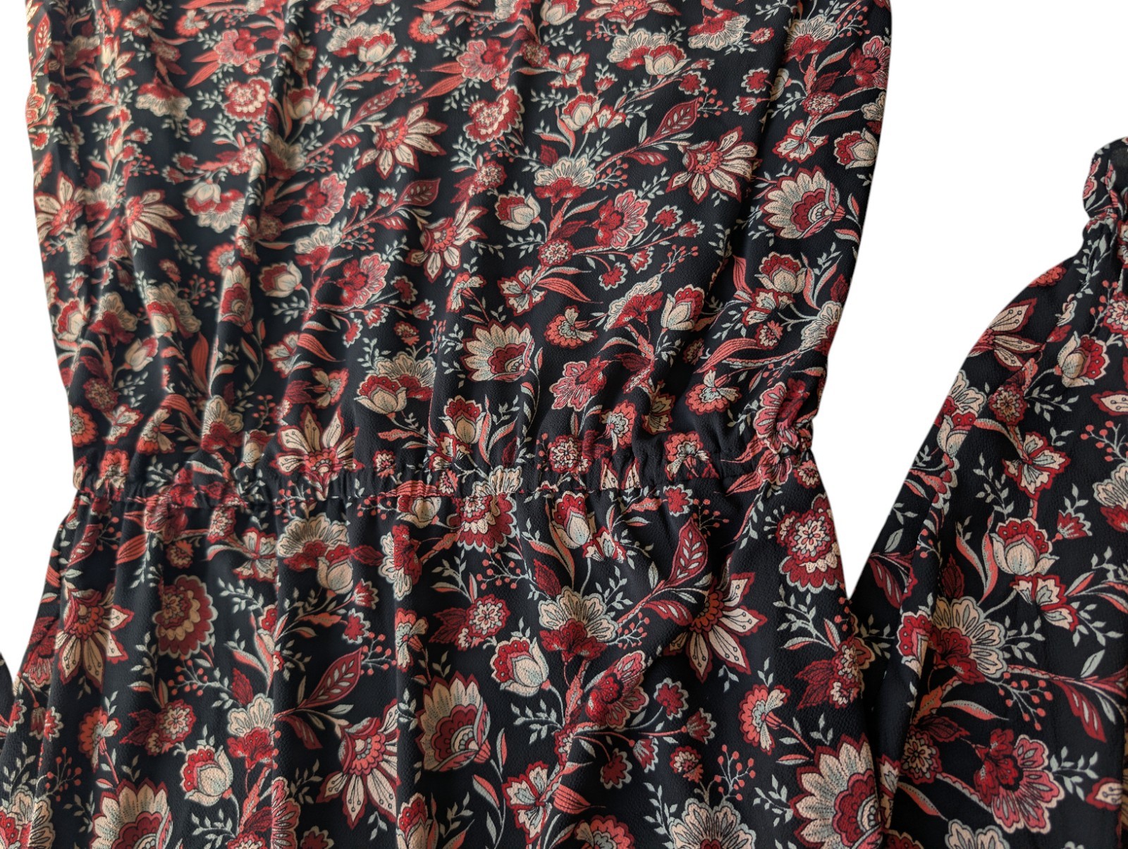 Talbots Bracelet Sleeve Autumn Garden Midi Dress Petites P