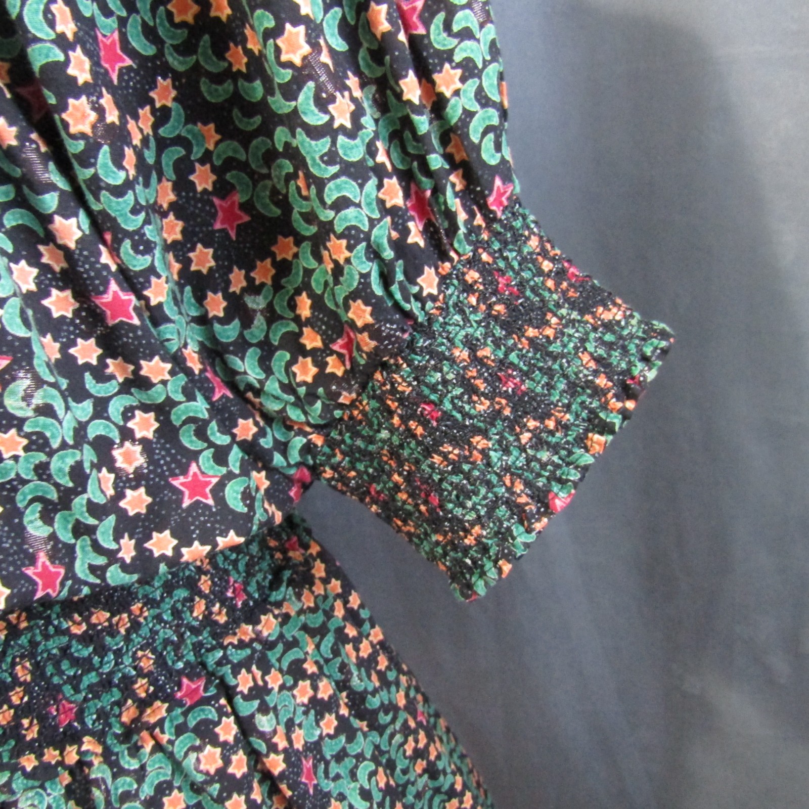 Roller Rabbit Anthropologie Fiorella Mini Dress L Celestial Black Stars Moons