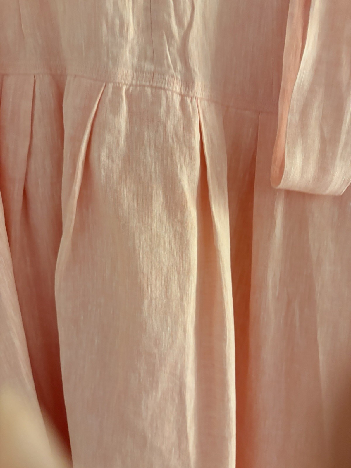 Lafayette 148 Peach/Pink Midi Linen Dress M