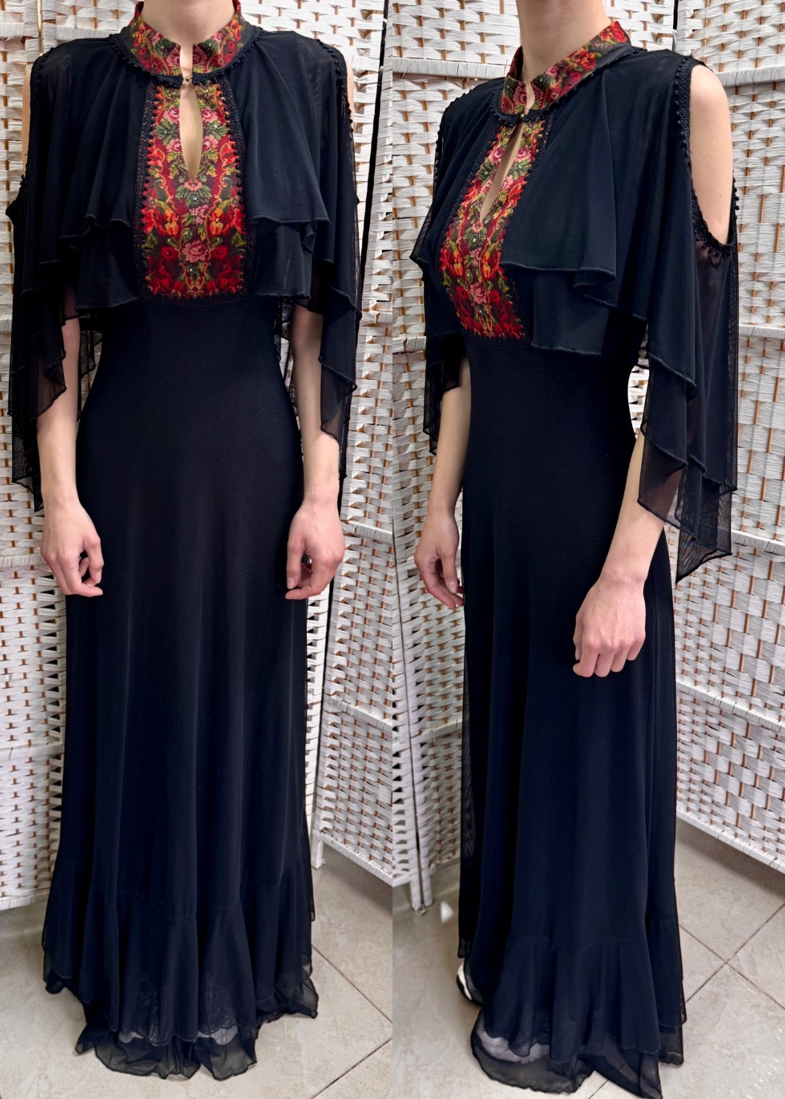 Michal Negrin Elegant Full length Floral dress Size – 36 – NWT