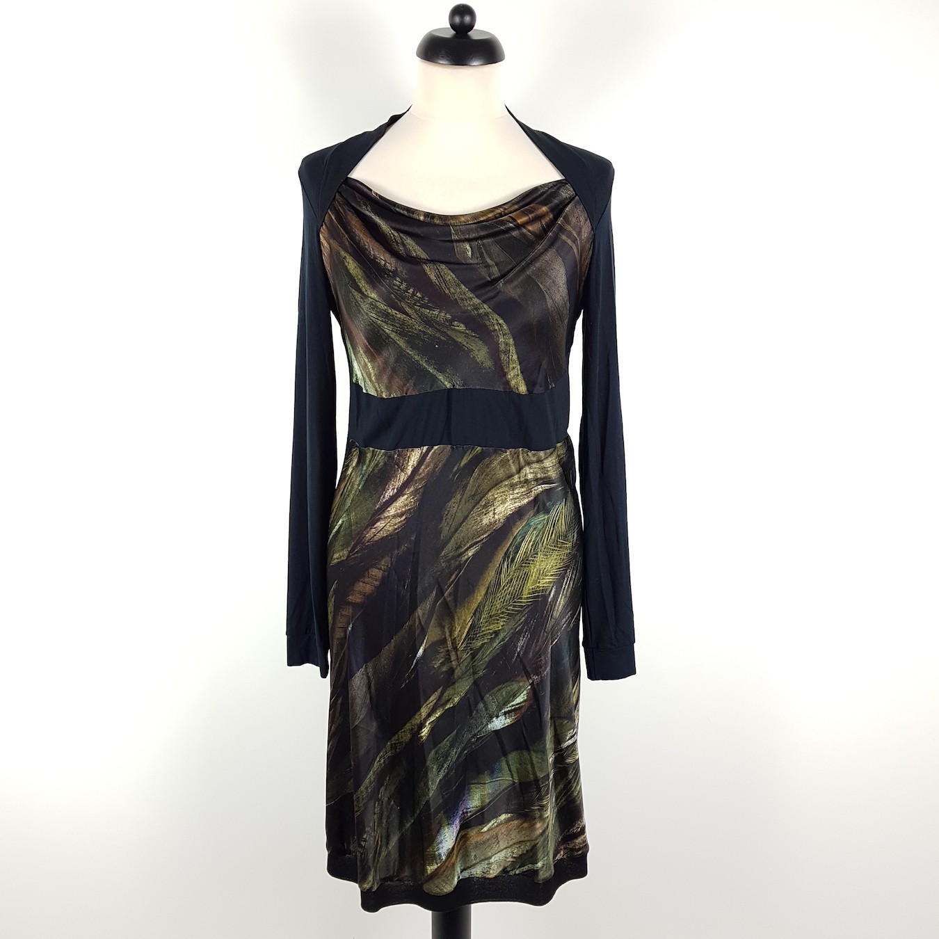 Beate Heymann Silk Dress Womens Size 40 Multicolor Jungle Print Dress