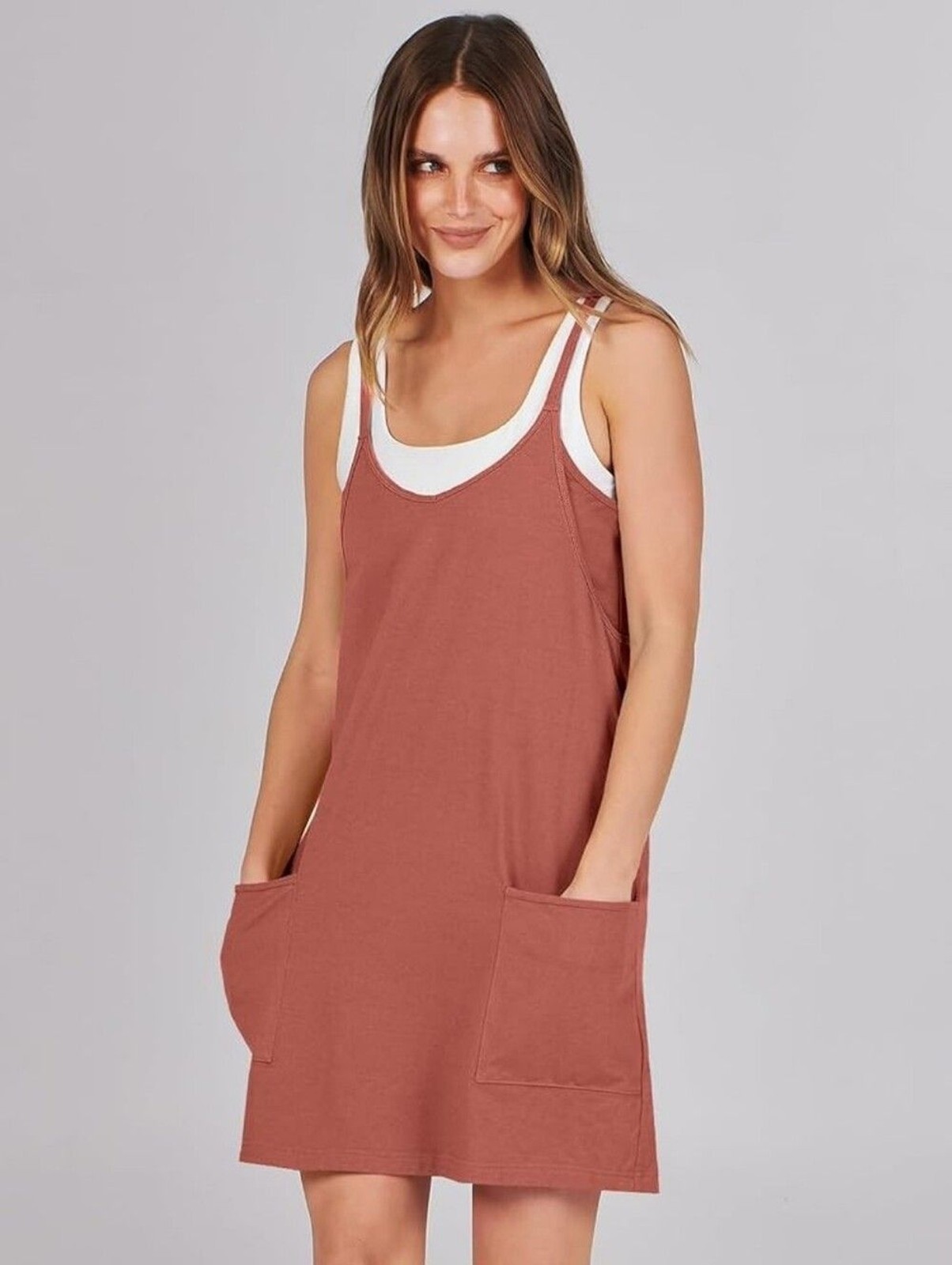 Summer Mini Dress Dusty Pink – S