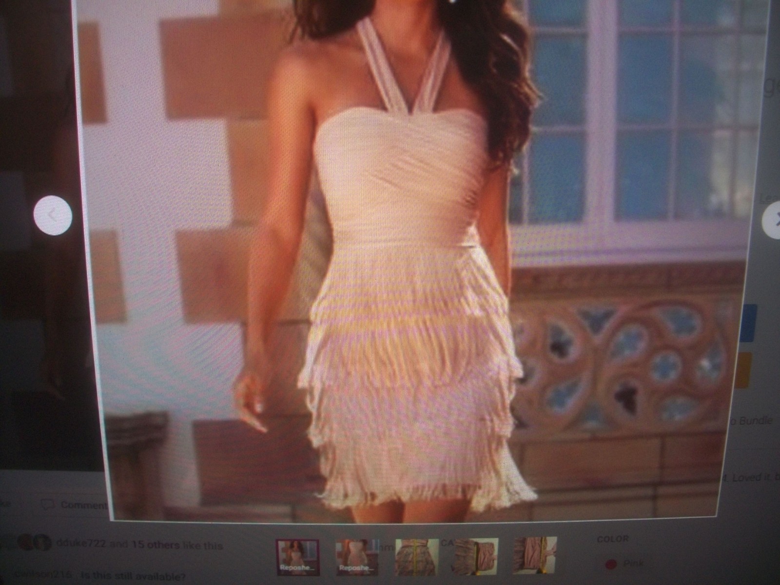 Boston Proper “Muse” womens fringe dress.NWOT halter size 8