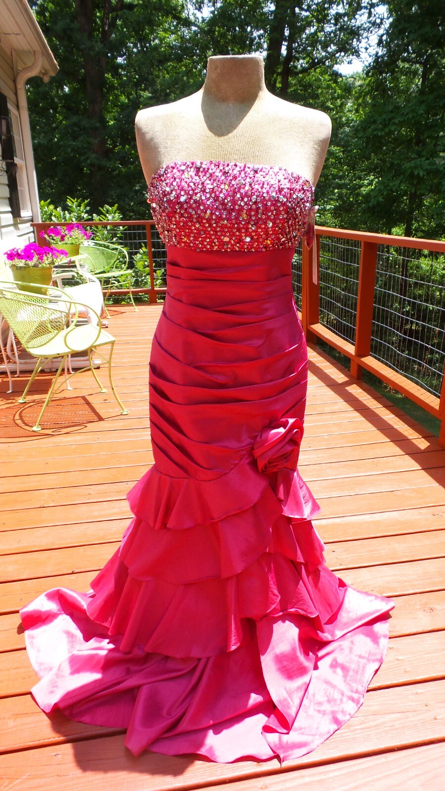 NEW Cinderella – Raspberry Pink Holiday Party Formal Evening Prom Dress size 8/M