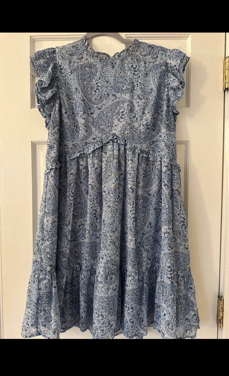 AQUA Blue Bandana Pattered Dress