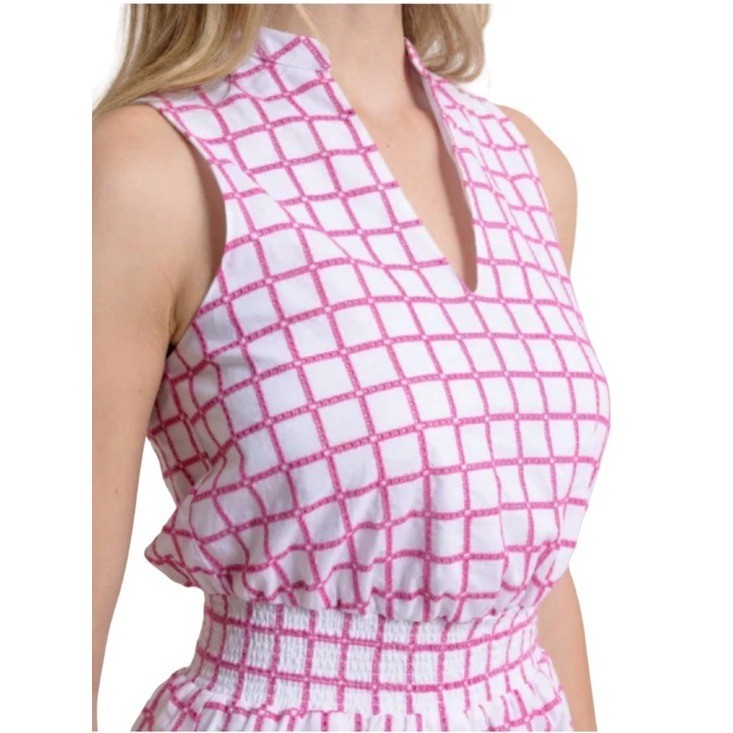 Southern Tide Londyn Eyelet Pink Dress Resort Wear Size XS P2P 17″