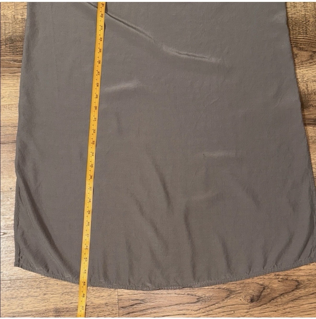 A New Day L Brown Solid Maxi Dress Long Round Neck Sleeveless Hook & Eye