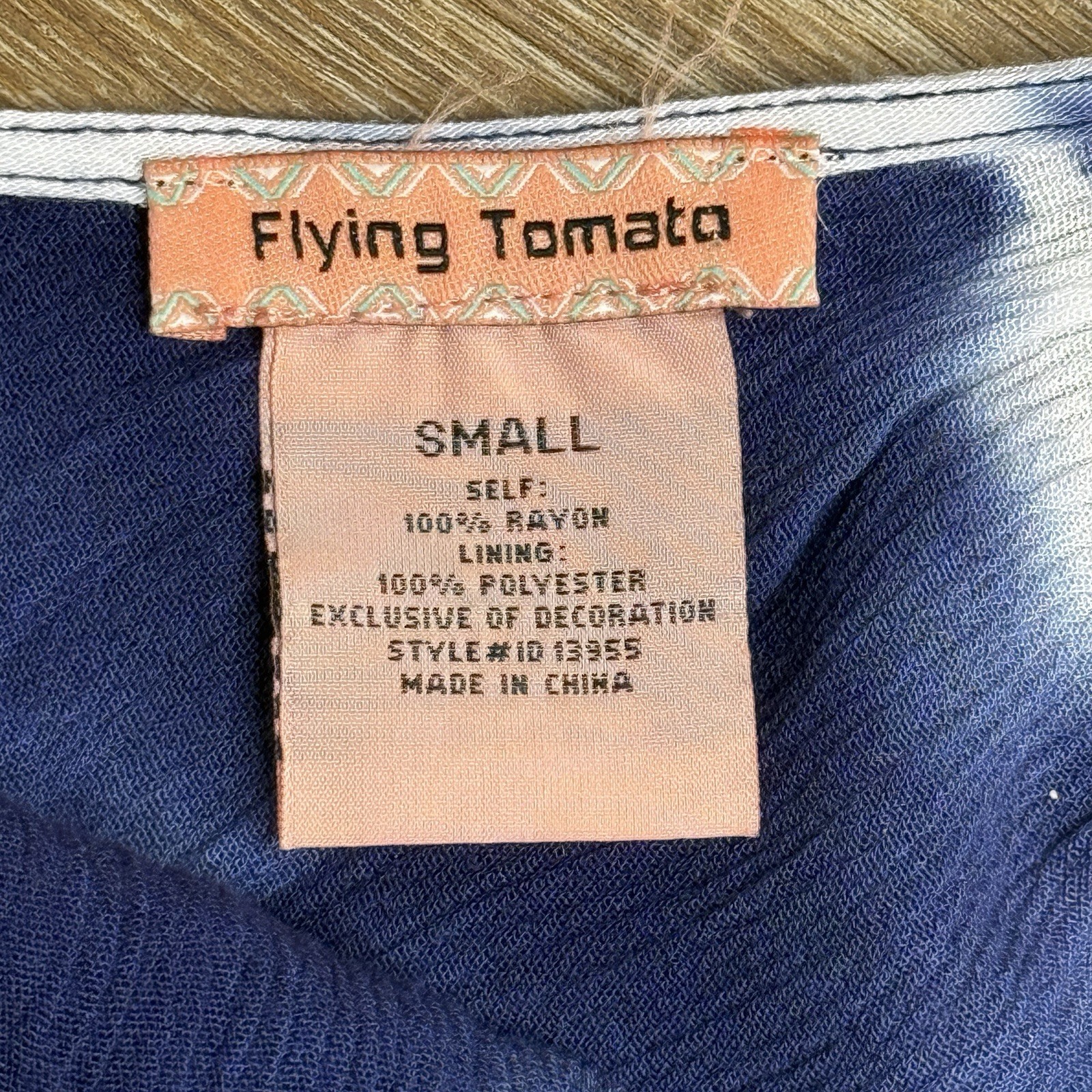 Flying Tomato Maxi Dress Women’s S Blue White Tie Dye Sleeveless Boho Coastal