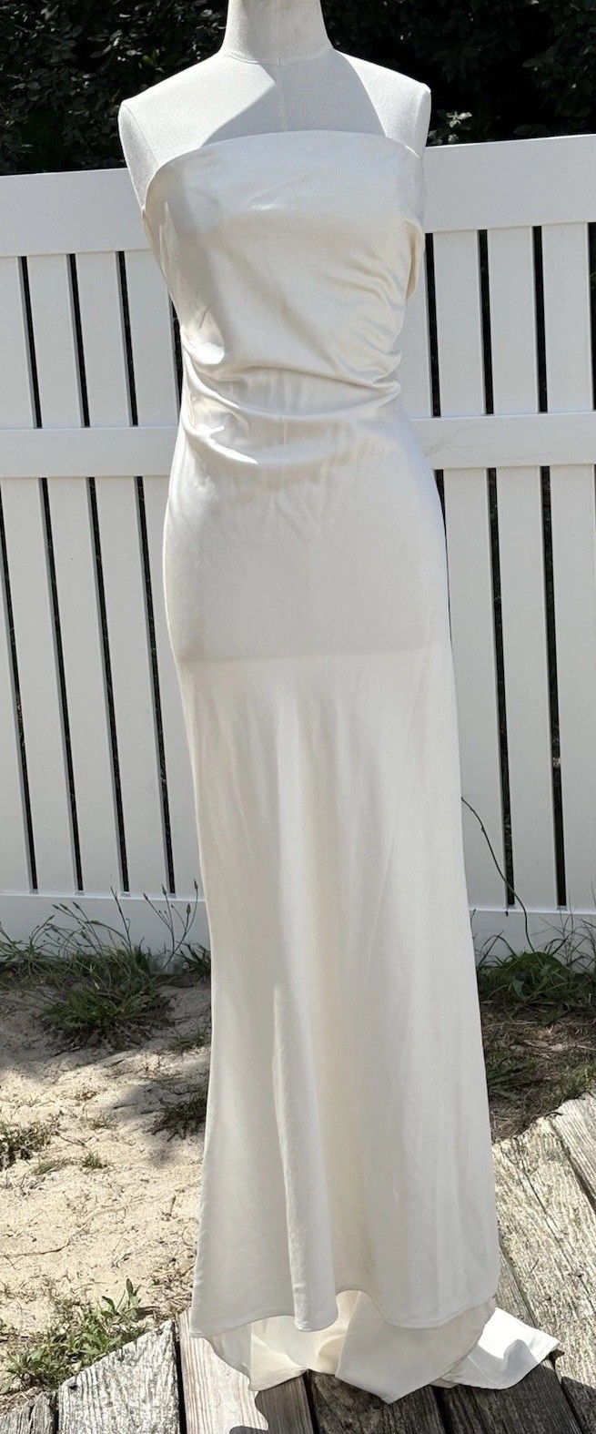 Significant Other Bonnie Strapless Maxi Dress Bone Ivory US 4 NWT Formal Gown