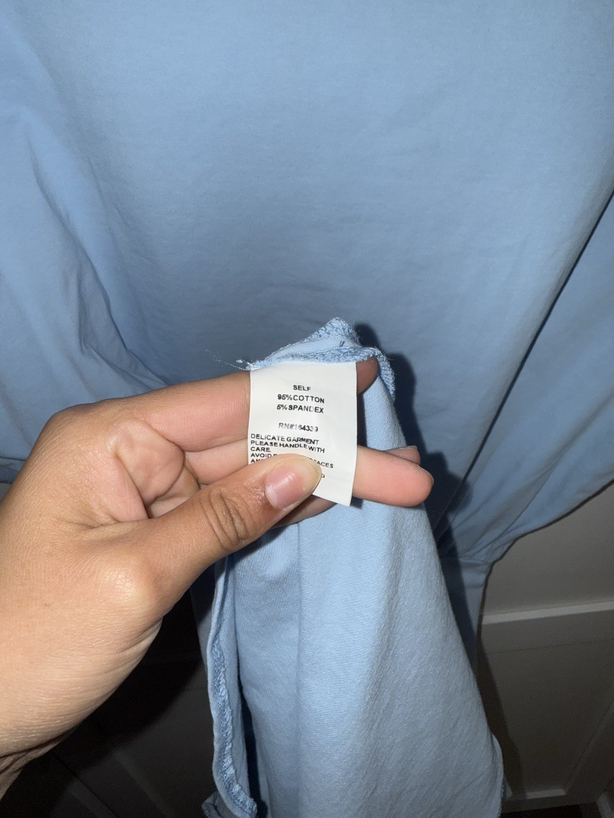 SNDYS Cotton Lola Mini Dress Size Small Blue