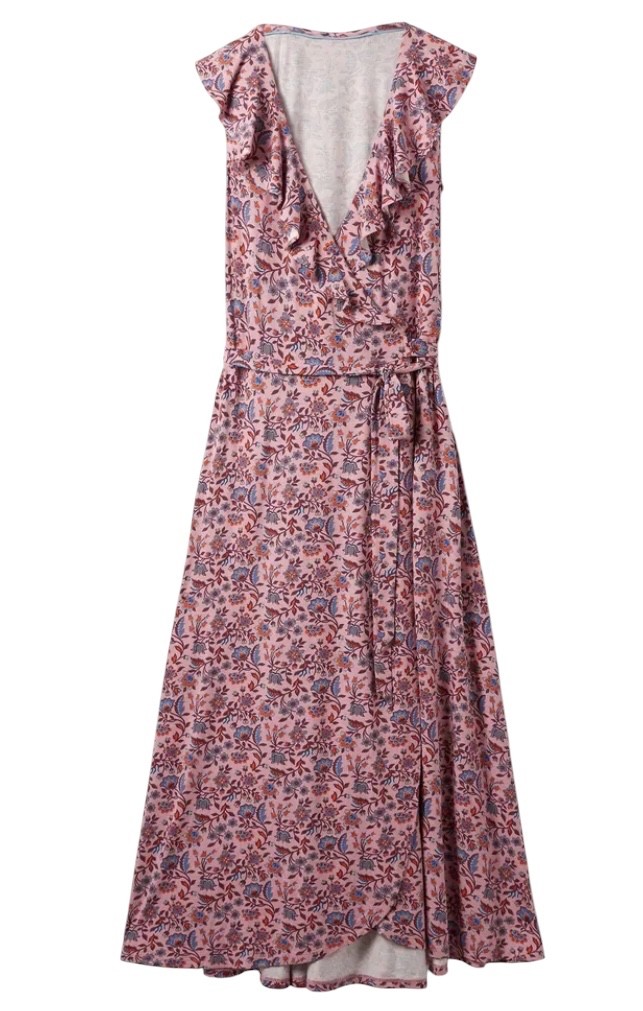 Boden Saskia Floral Sleeveless Wrap Jersey Maxi Dress – UK 14 US 10 – Free P+P