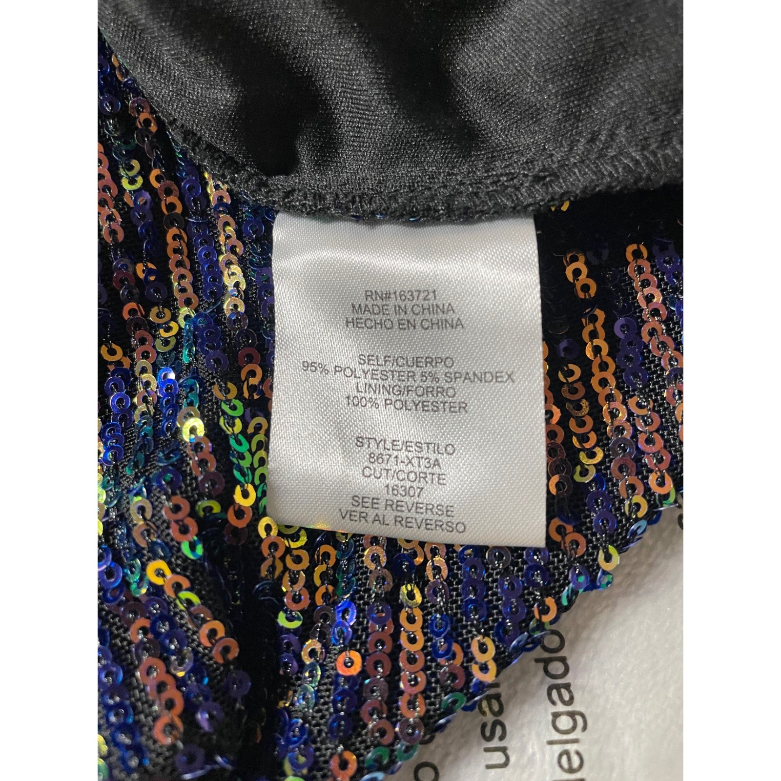 City Triangles Sequin Wrap Mini Dress Size 11 Iridescent Peacock Blue Green Y2K