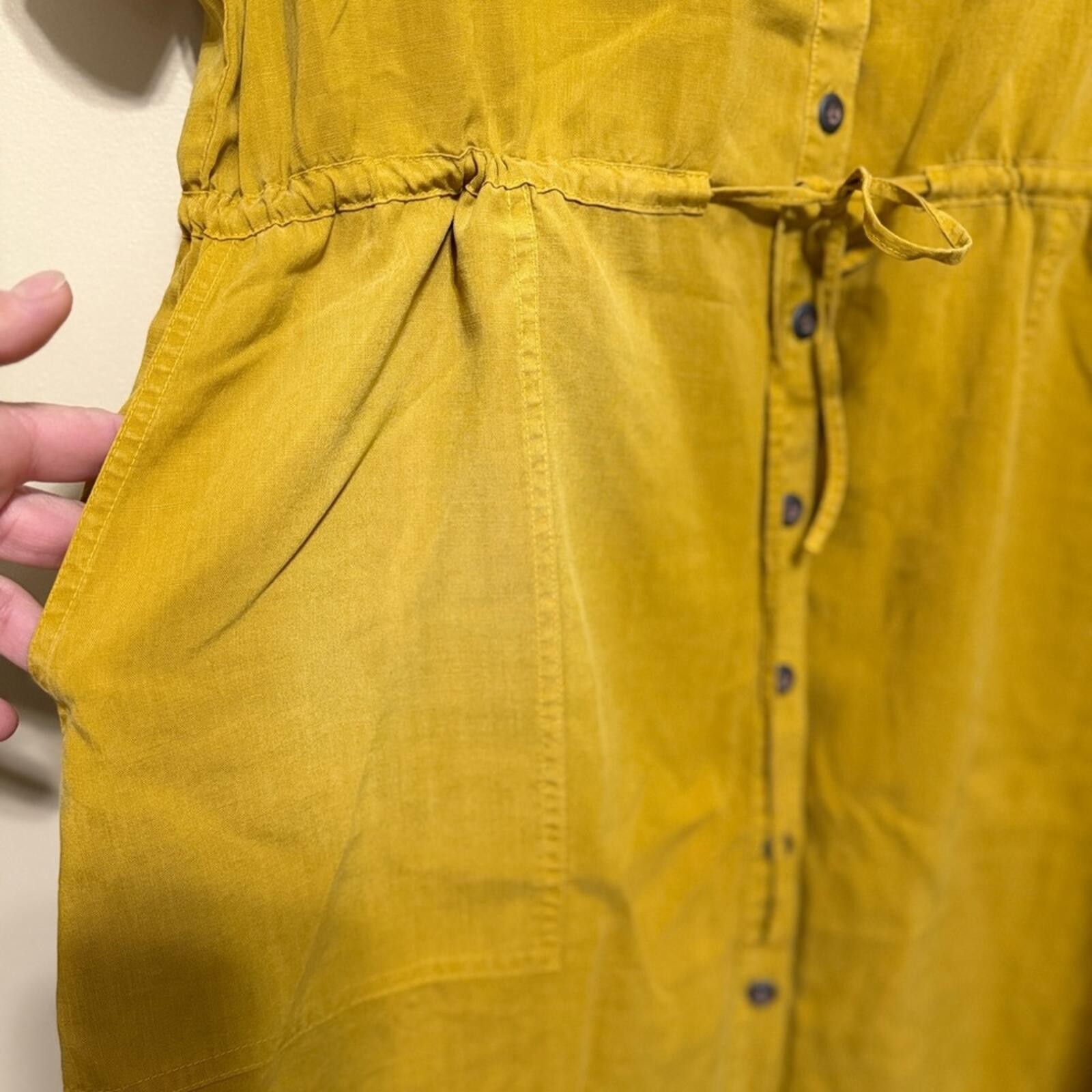 Sundance Golden Button-Up Shirtdress Med