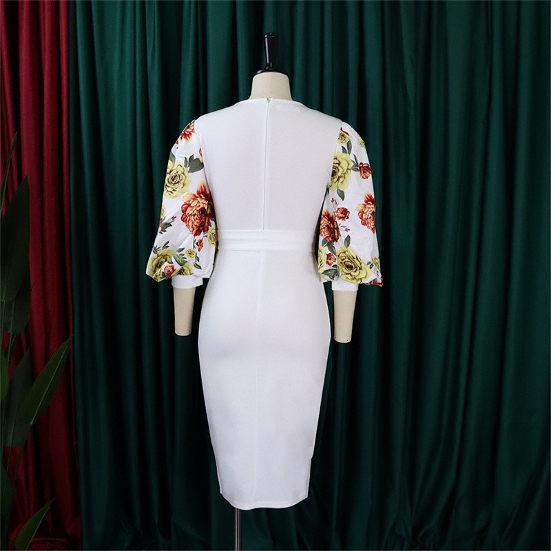 Women’s Clothing Large Size Printed Dress Commuter Temperament Summer Plus Size