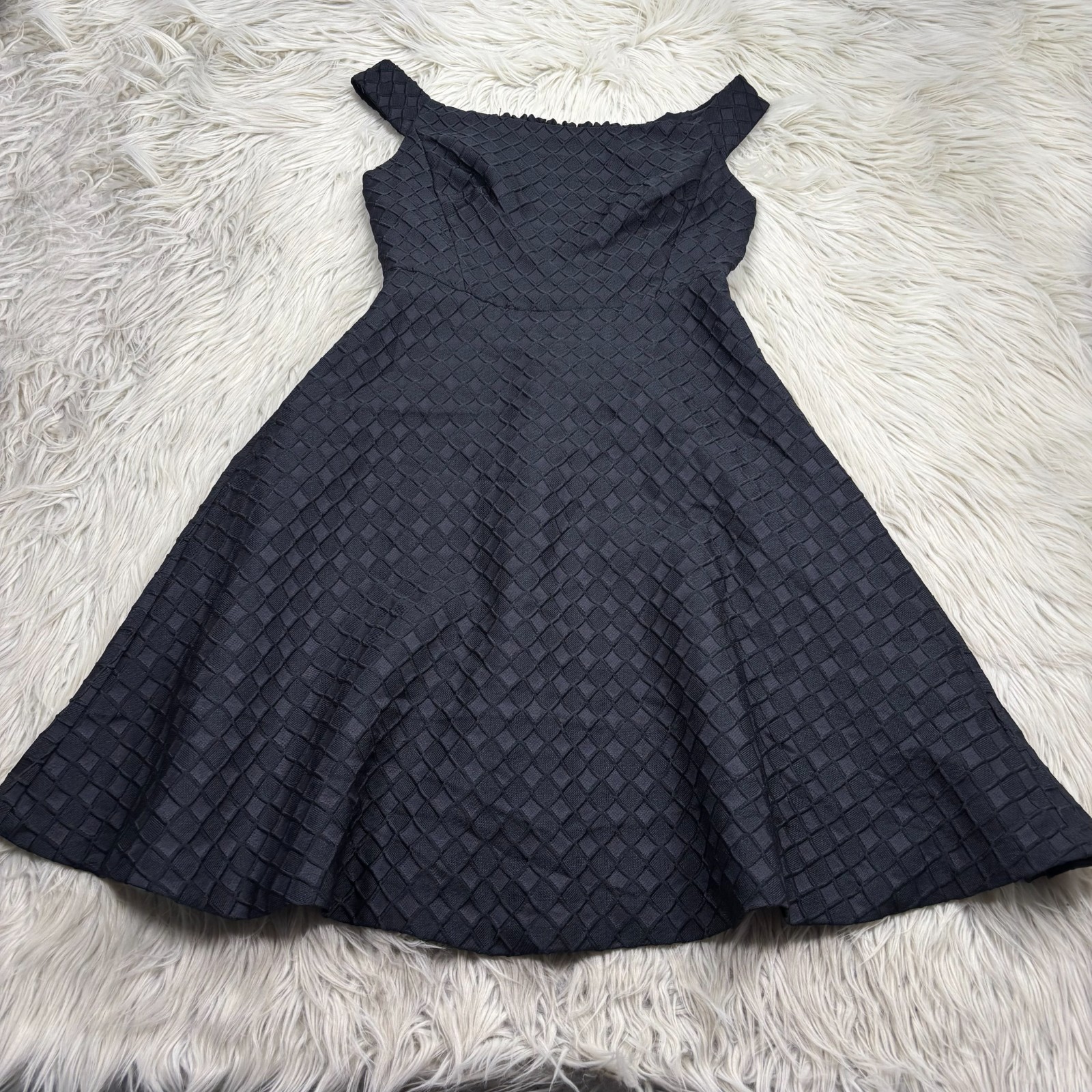 Anthro Moulinette Soeurs Women’s 2 Black Minette Jacquard Dress Retro Feminine