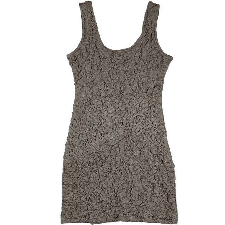 Gracie Womens Textured Taupe Sleeveless Dress Size (M)