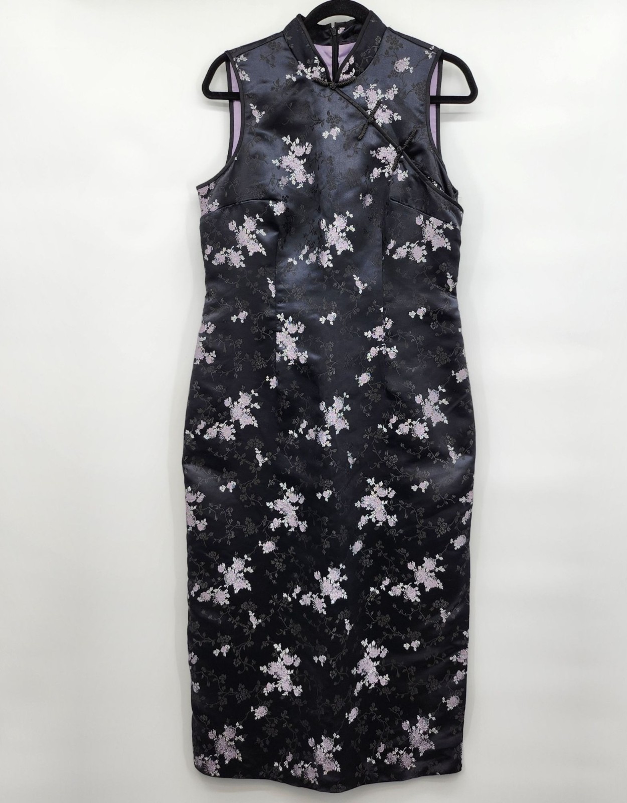 Robbie Bee Qipao Cheongsam Chinese Dress 14P Satin Floral Embroidered Brocade