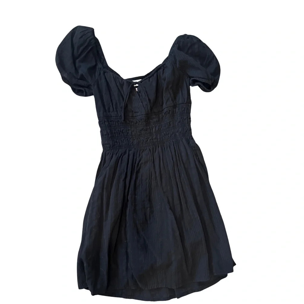 Aritzia Little Moon Style Dress Puff Sleeve Cinch Waist XS
