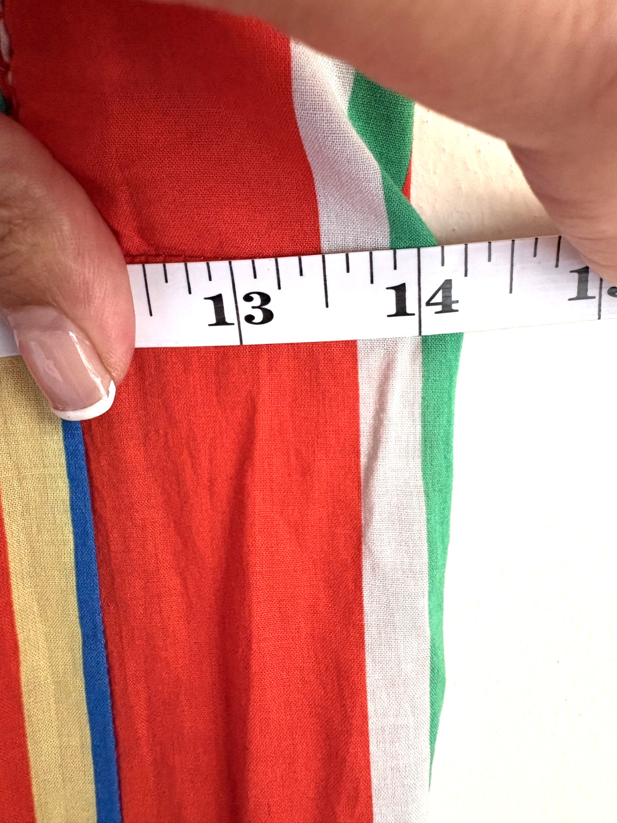 J Crew Red Multicolor Striped Tiered Cotton Maxi Dress V-Neck Boho Sundress Sz S
