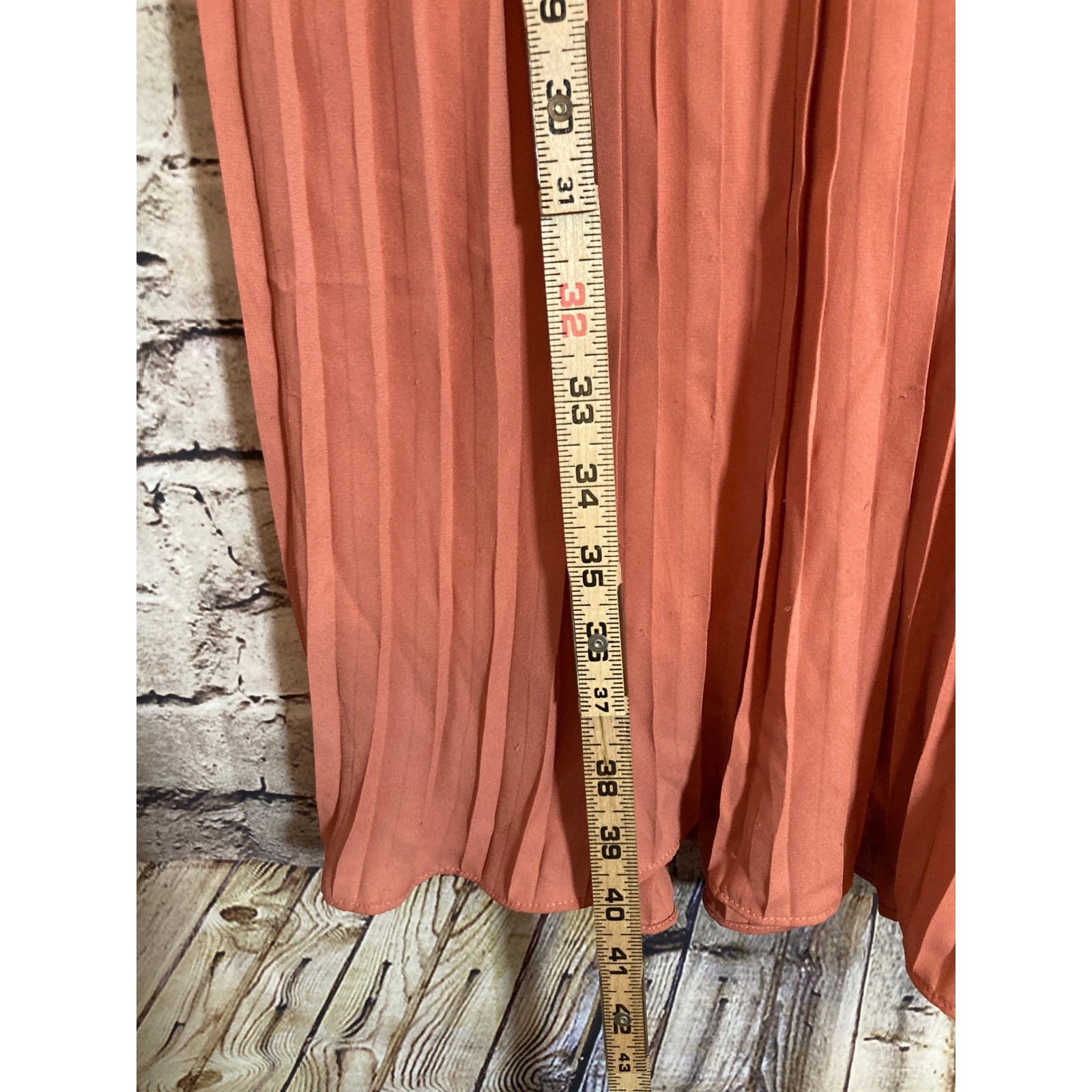 Pink Martini Dress Medium Salmon Pink Babydoll Lace Pleated Romantic Midi Flowy