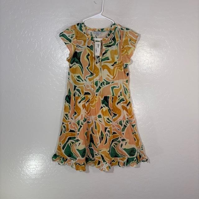 Rails Dress Womens Medium Multicolor Zinnia Tulum Ruffle Flutter Sundress Short
