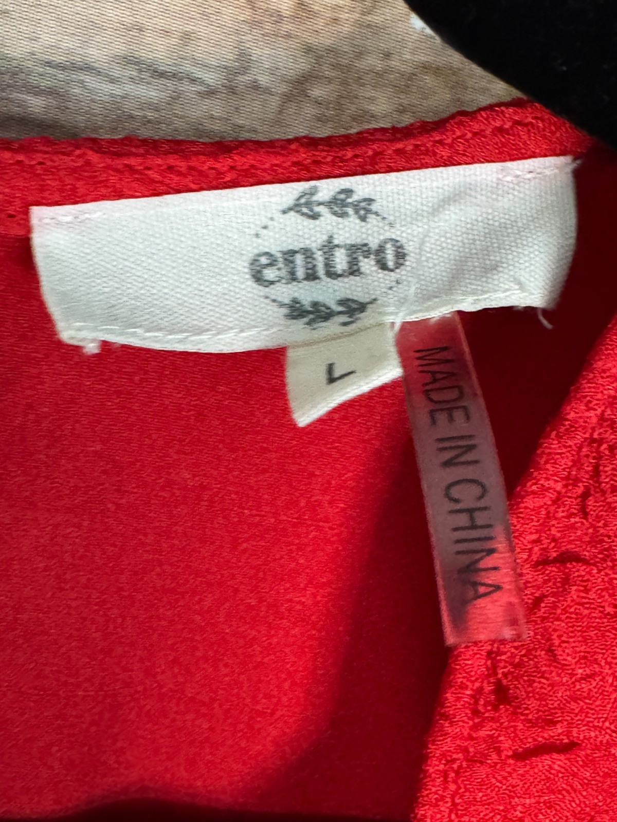 Entro Womens Red Crinkled Fluitter Sleeve Ruffled Hem Tiered Short Dress L