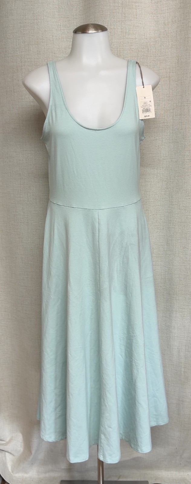 UNIVERSAL THREAD Mint Green Sleeveless Midi Dress Jersey Knit Tank Sz S HW