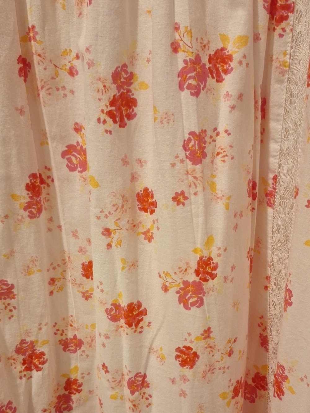 LoveShackFancy for Target – Short Sleeve Cotton Midi Dress Pink Floral – Large