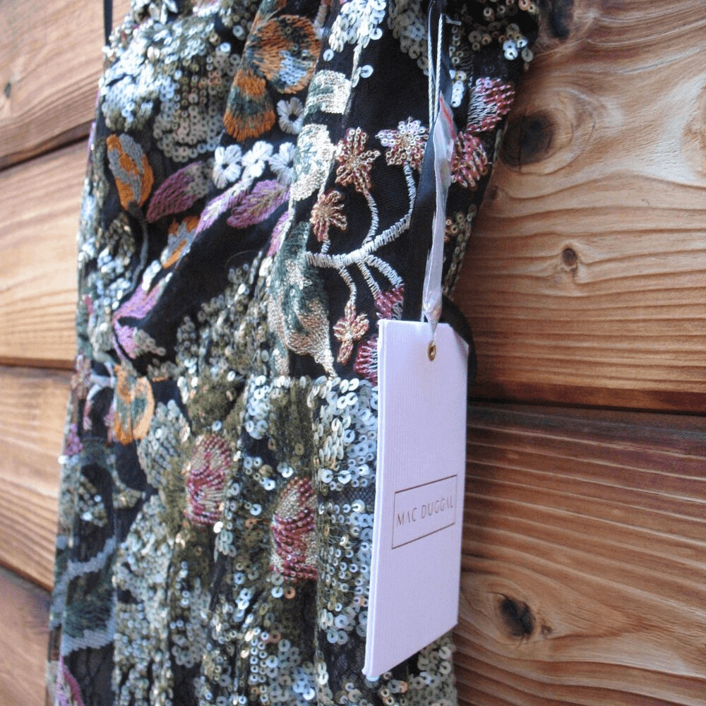 Mac Duggal 49574 Embellished Floral One Shoulder Gown Dress Size 4