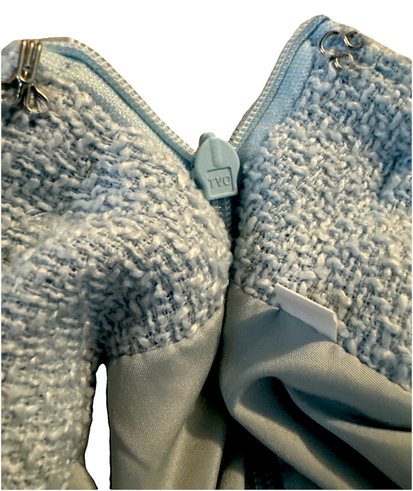 Ladies Size M Dress Blue Textured Knit W/Lining 100% Polyester! Short Sleeve