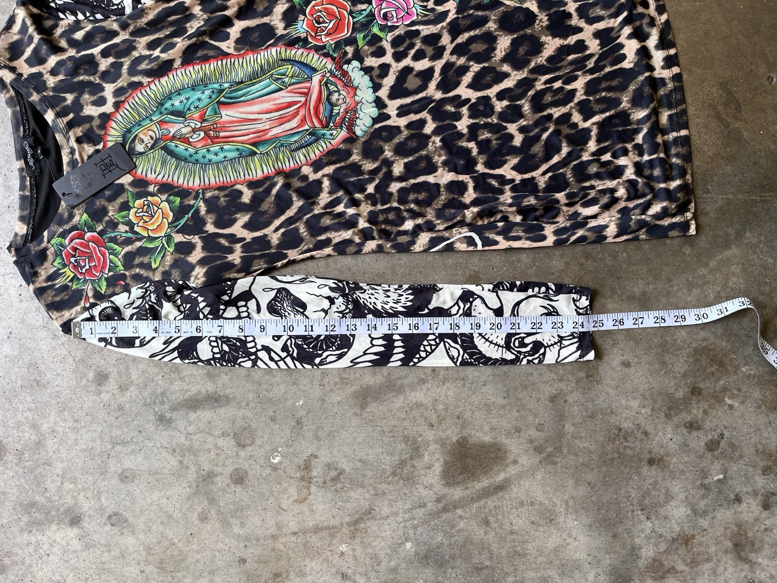 Ed Hardy Virgin, Mari Men’s Mini Leopard Print Dress Size S New With tags