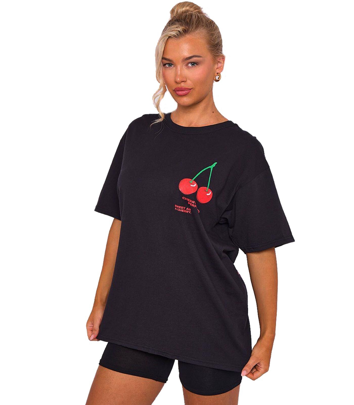 Womens T Shirt Ladies Oversized Baggy Fit Short Sleeve Slogan T-shirt Tops 8-22