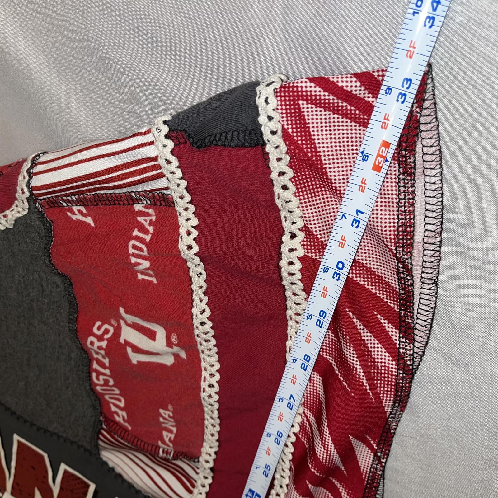 Handmade Indiana University Hoosiers Women’s Dress Basketball Funky DIY Gray Red
