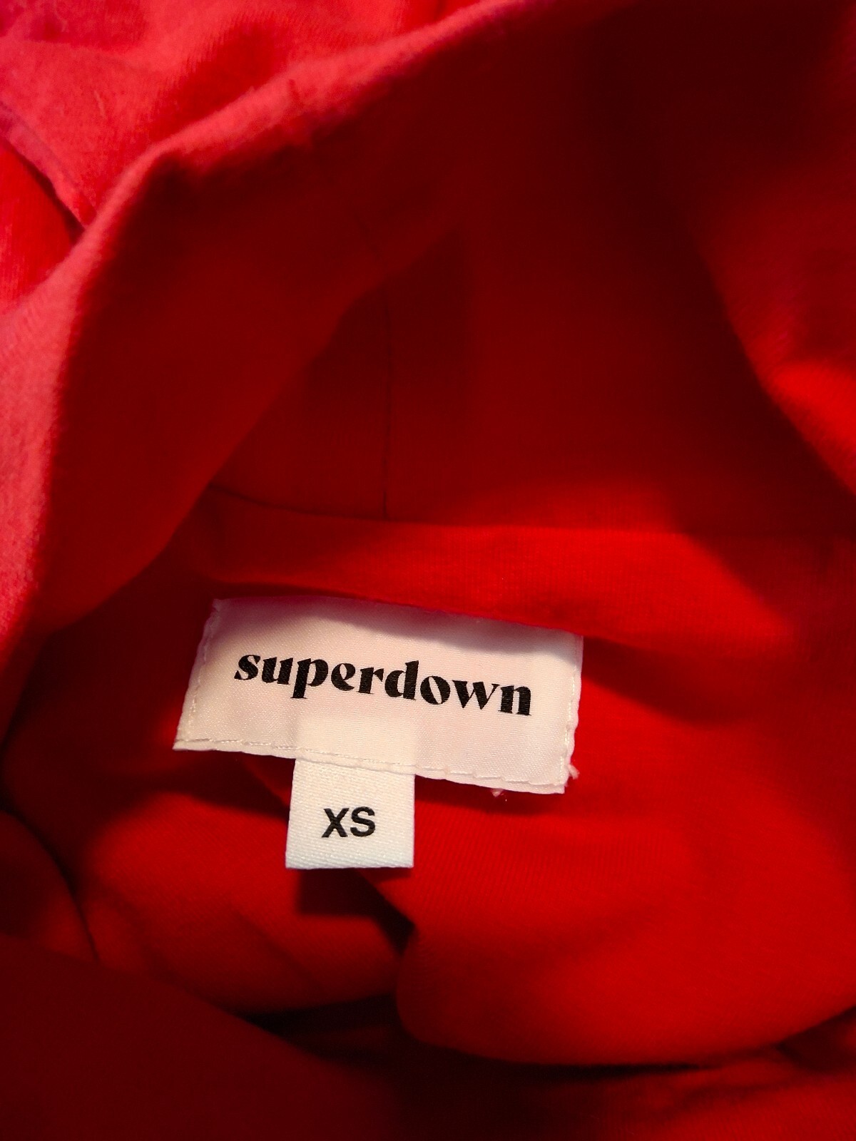 Superdown Red Mock Neck Ruched Slit Maxi Dress Revolve XS