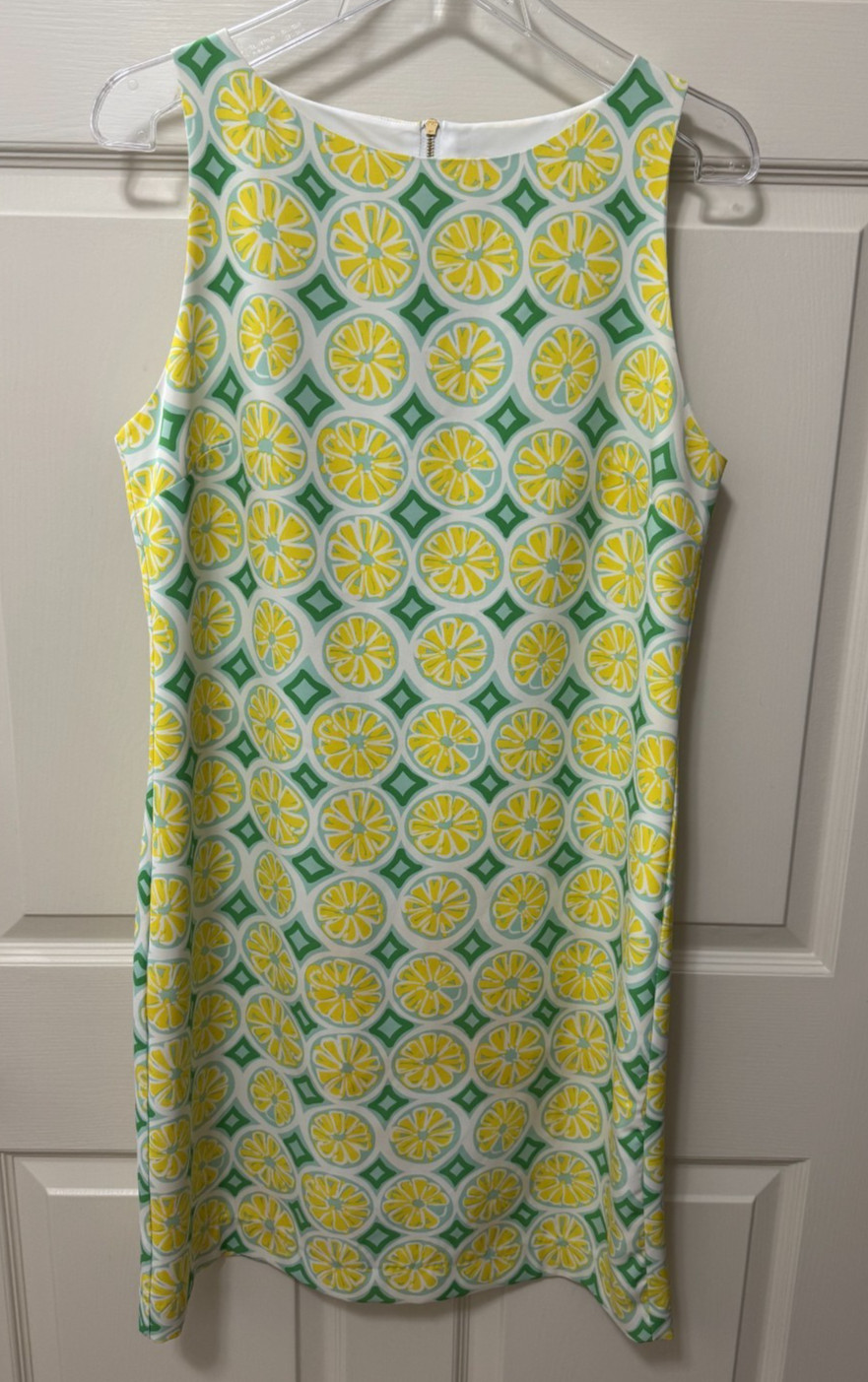 Sail to Sable (STS) Women’s Yellow Lemon Fruit Print Shift Dress Sleeveless – M