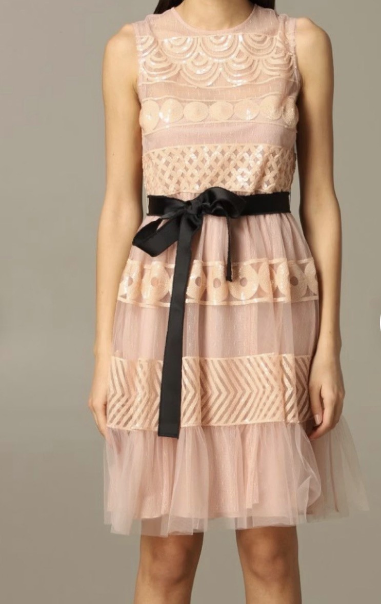 Red Valentino Rose Pink Tulle Occasion Dress uk 10 IT42
