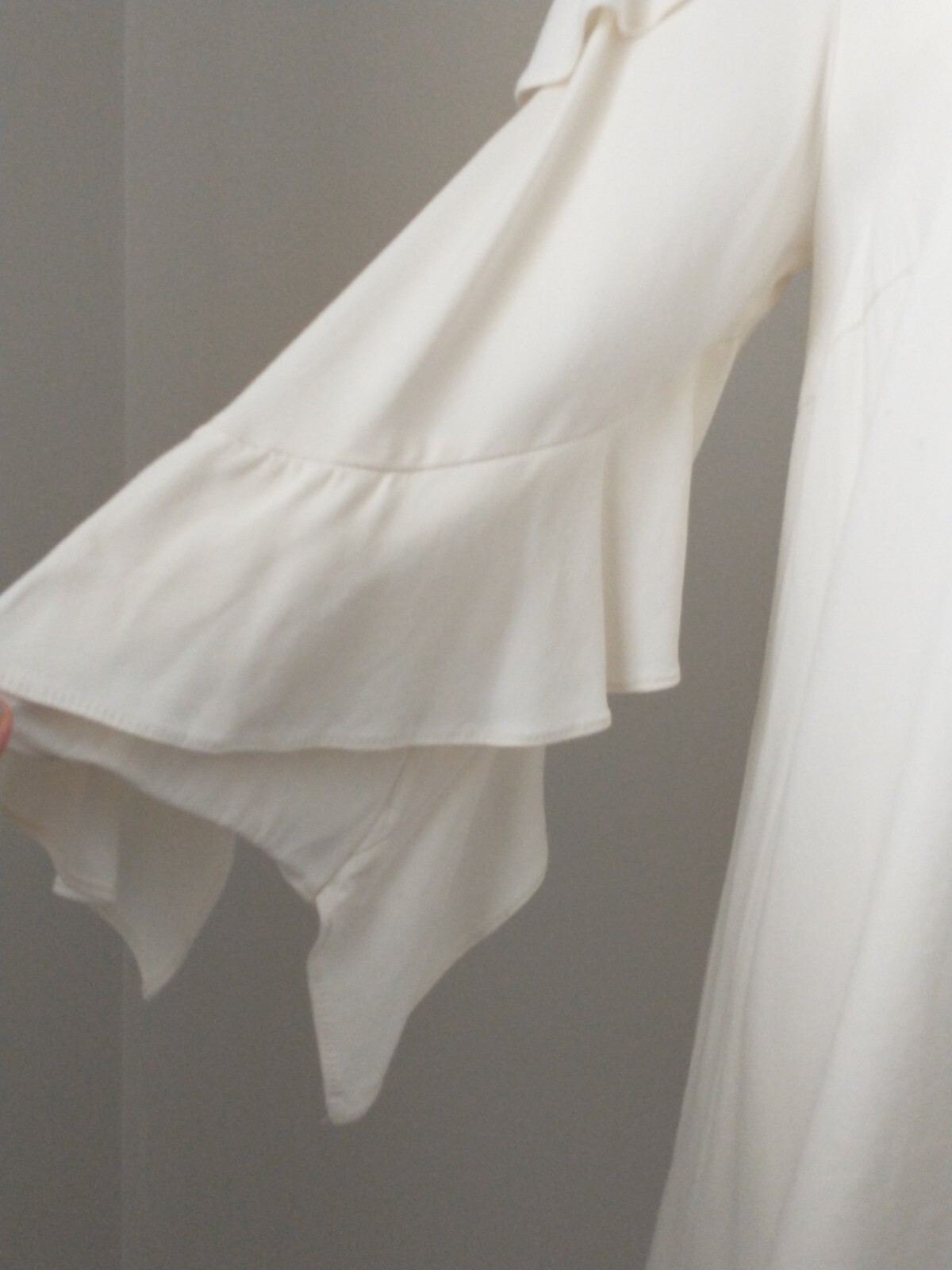 Alexis White Ruffled A-line Mini Casual Wedding Bridal Dress XS Coastal