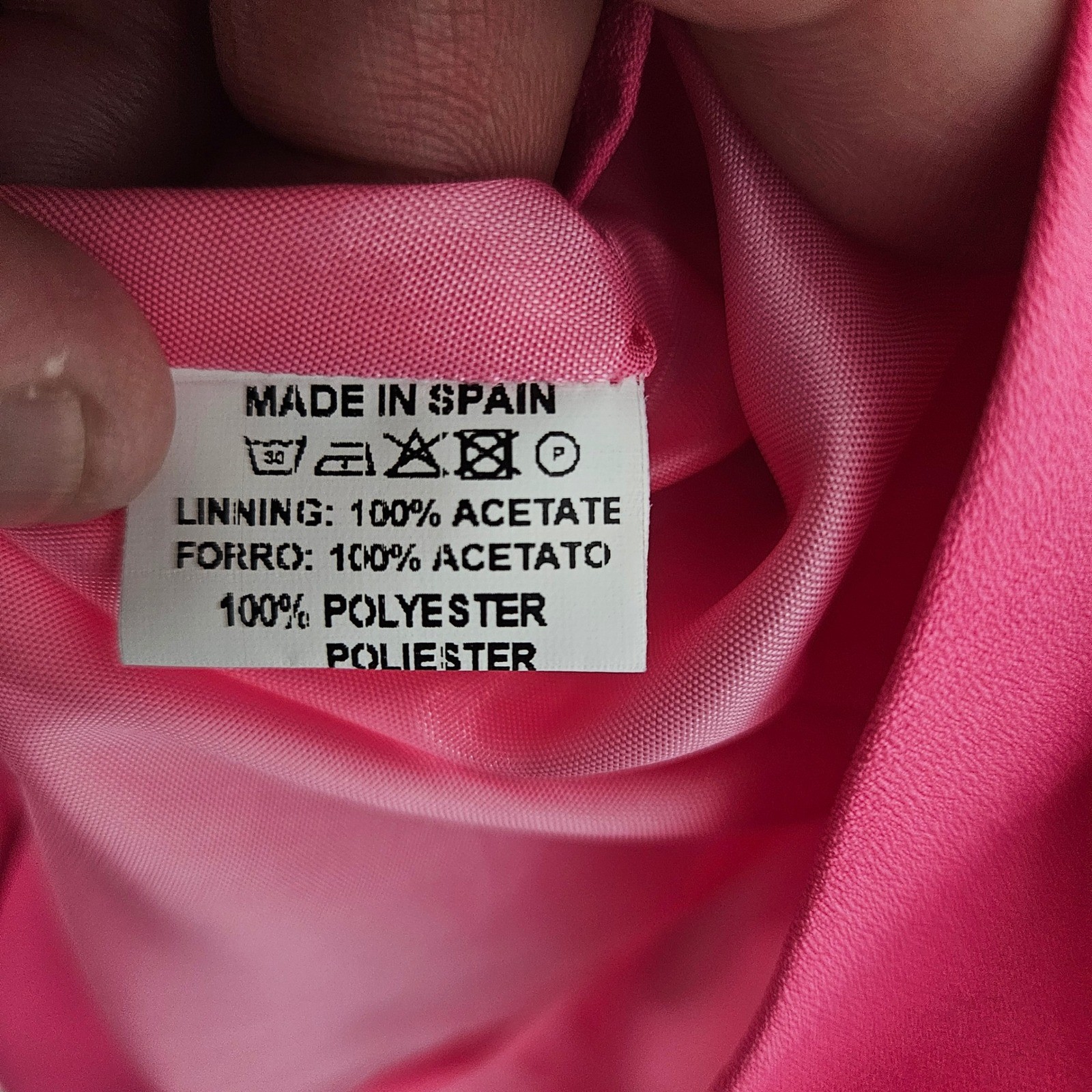 Vilagallo Pink Keyhole Tie Sleeve Shift Dress Made in Spain Size 38