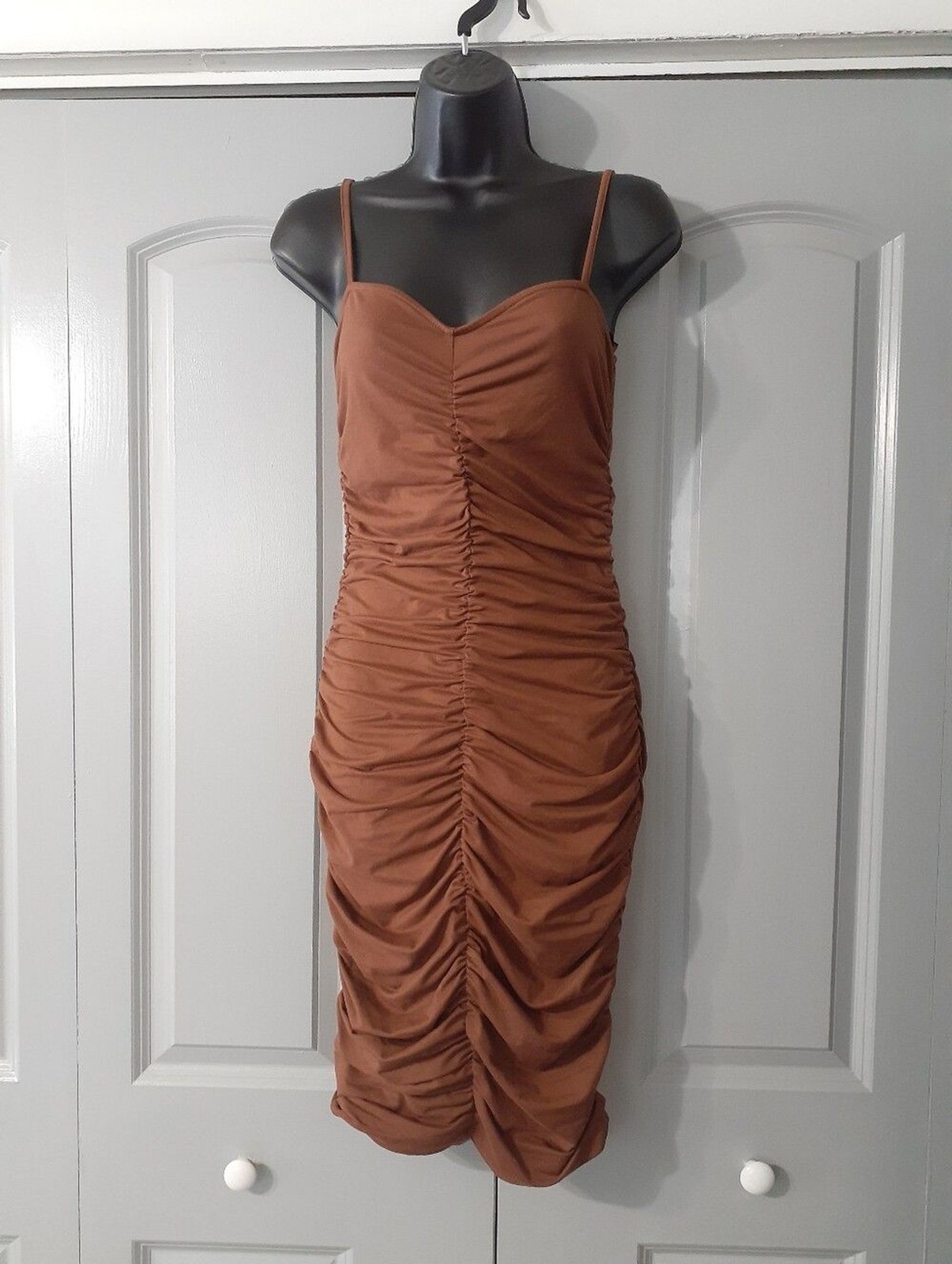 Love J Brown Ruched dress
