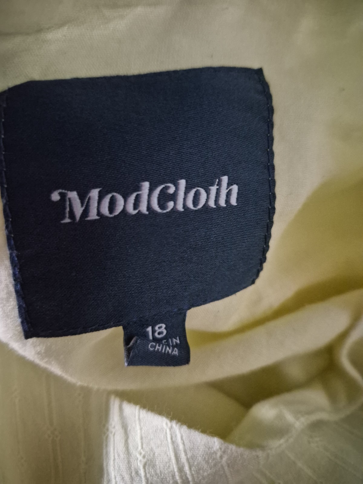 ModCloth size 18 maxi long dress yellow lining faux button pleated smocked