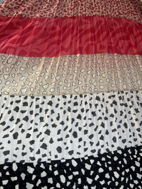 Taking Shape “Natural Animal” Tiered Maxi Dress – 100% Viscose sz 12