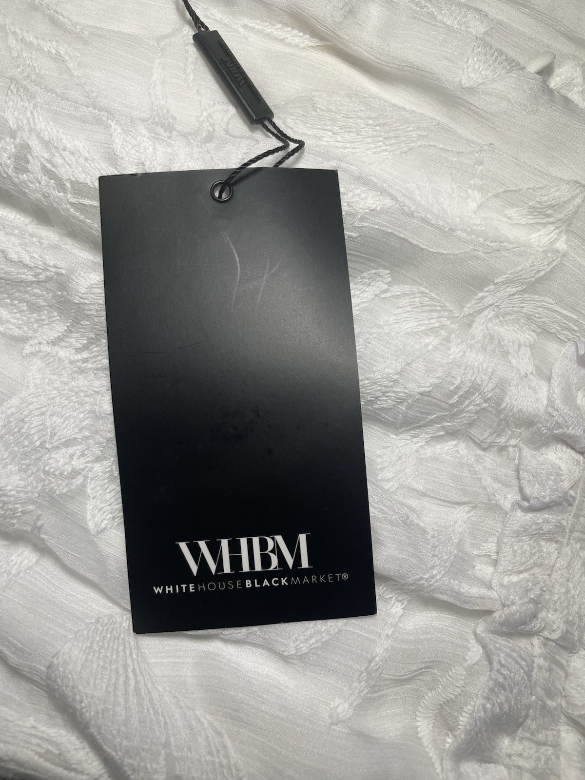 NWT White House Black Market WHBM Halter Sleeveless Dress White, Lined Size M