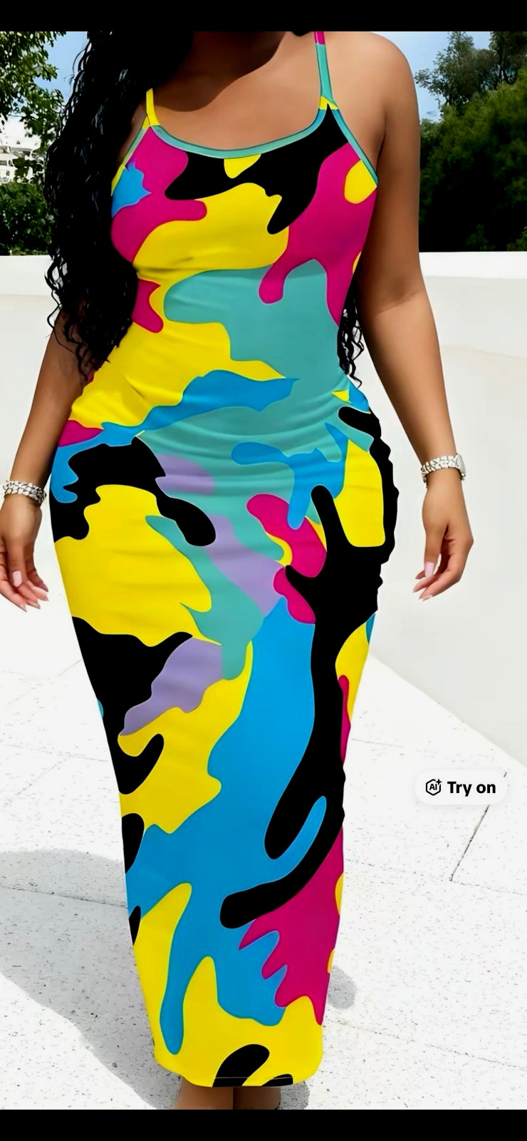 Womens Multicolor Tight Sexy Hip-wrapped Suspender dress Plus 4Xl