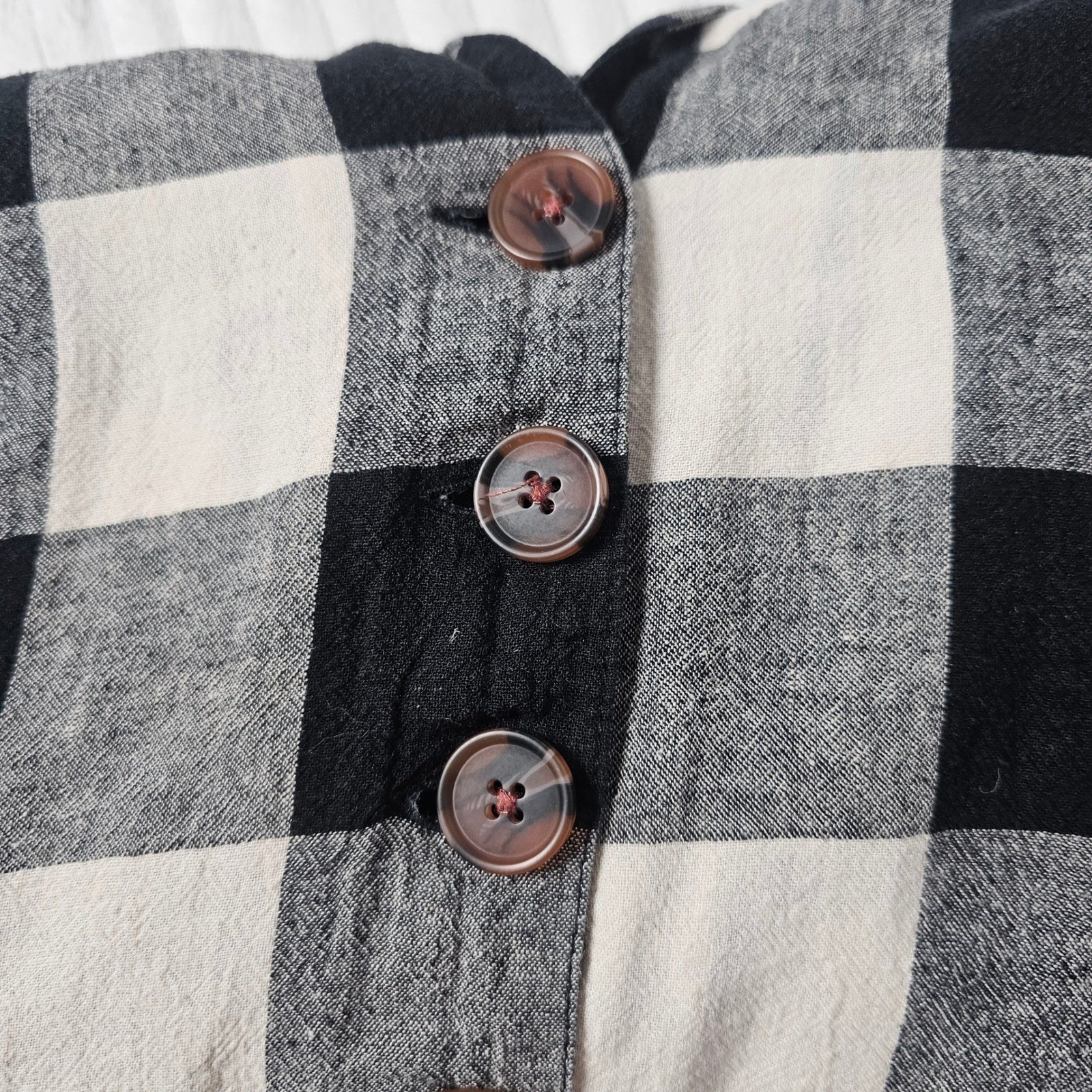 Urban Outfitters Natalie Buffalo Check Dress M Rockabilly 50s Housewife Midi